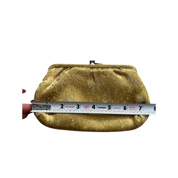 VINTAGE 1960's Gold Metallic Kisslock Coin Purse - Picture 6 of 7